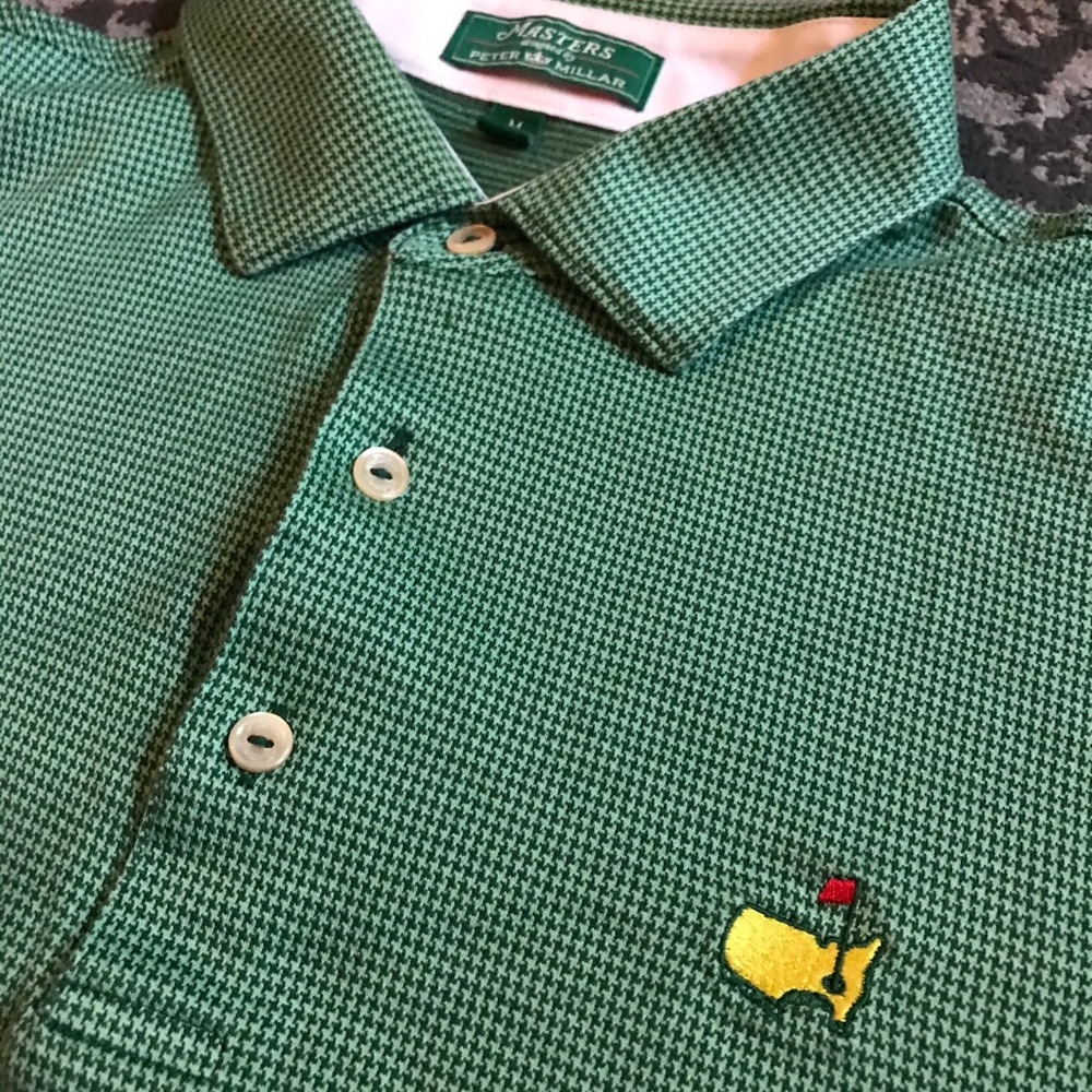 Men’s Peter Millar Masters Green Polo Size M Used